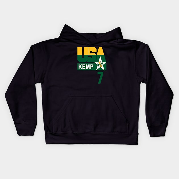 Shawn Kemp Jersey Kids Hoodie by Super Secret Villain